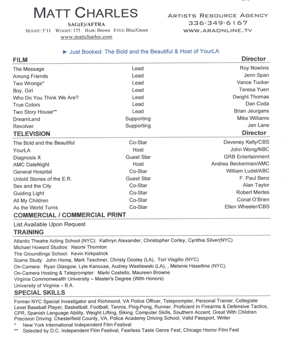 Charles, Matt (resume)