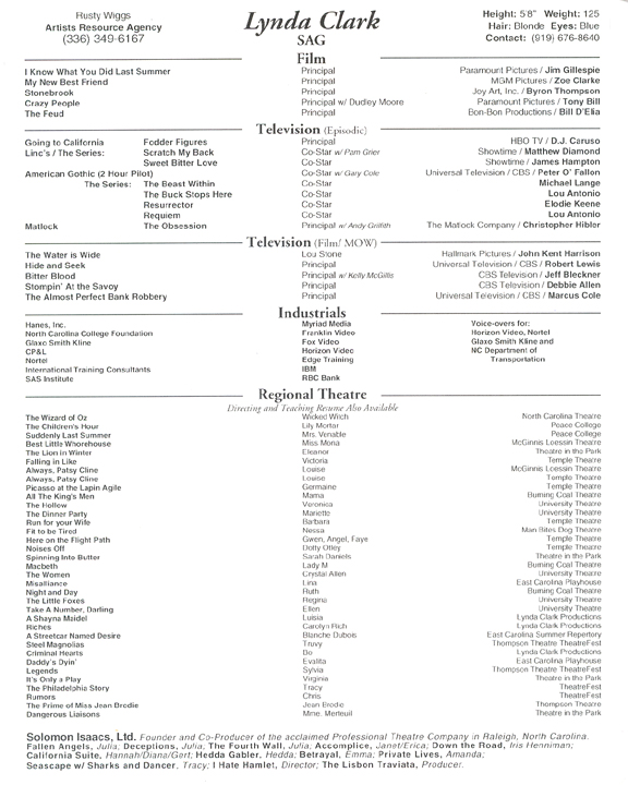 Clark, Lynda (Resume)