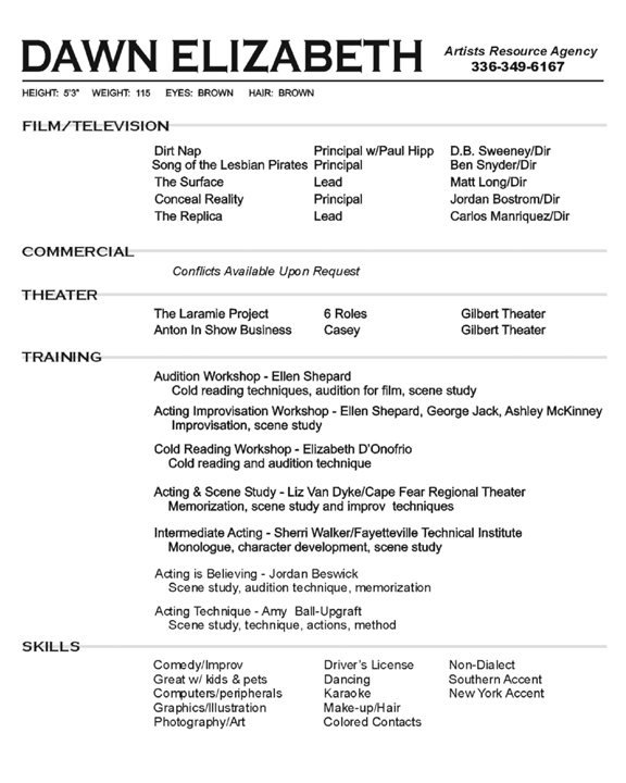 Elizabeth, Dawn (resume)