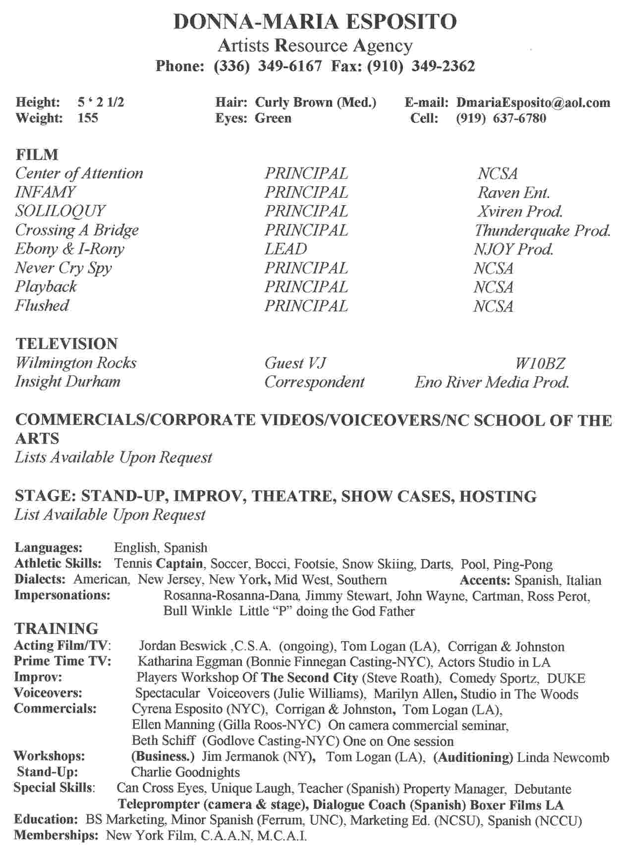 Esposito, Donna-Maria (Resume)