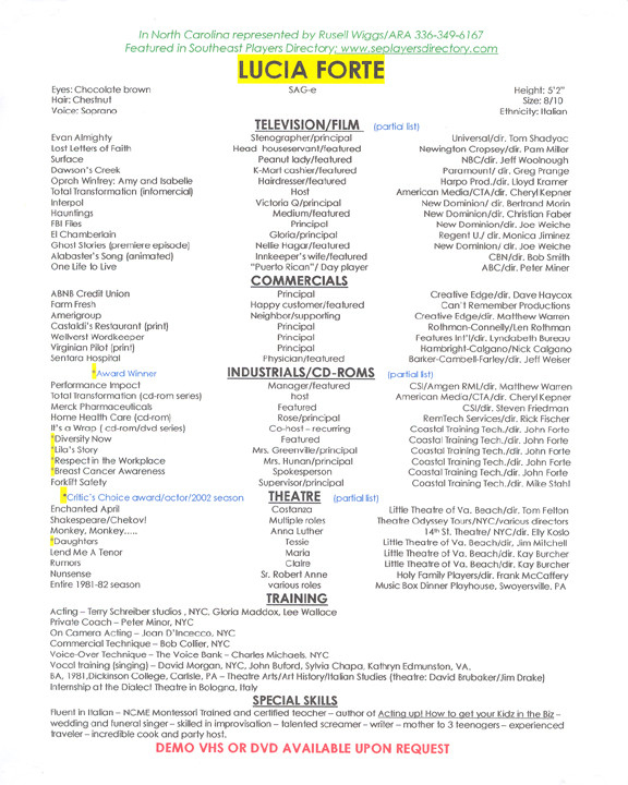 Forte, Lucia (Resume)