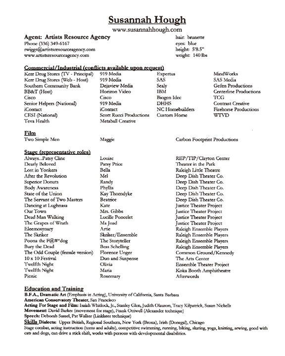Hough, Susannah (resume)